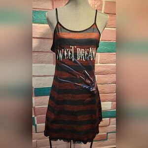Horror Themed Striped Nightdress